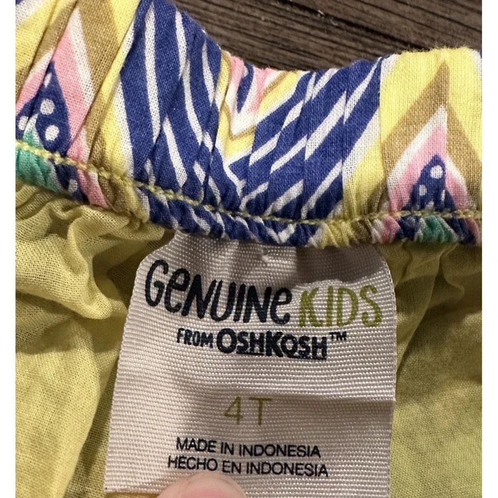 Genuine Kids by Oshkosh‎ girls skort skirt summer school vacation sz 4T feather